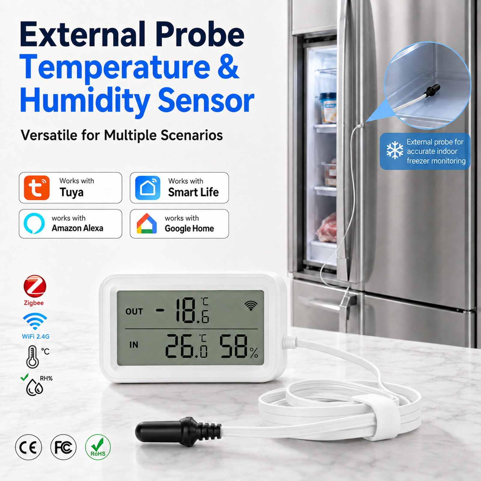 External Waterproof Probe Temp - огляд і ціна Digital Hygrometer Probe