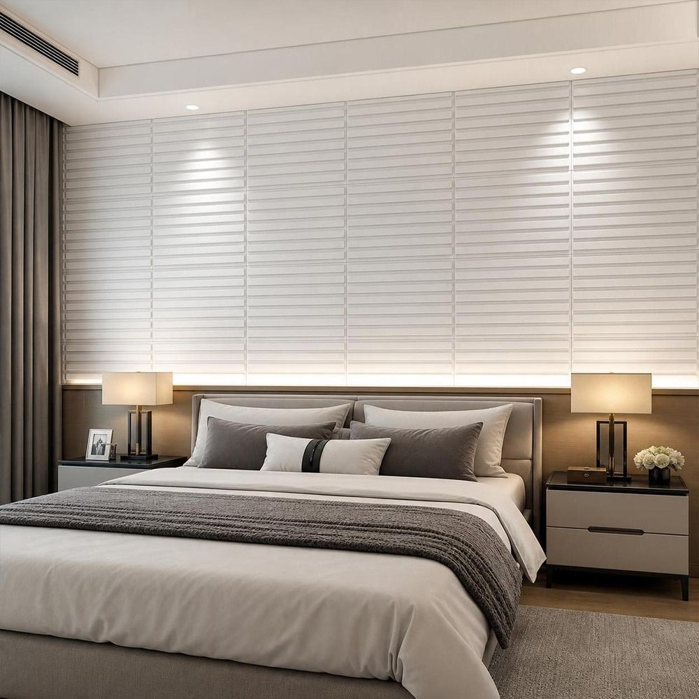 White 3D Wall Panel 50*50cm Em - огляд і ціна Pvc Panel Background